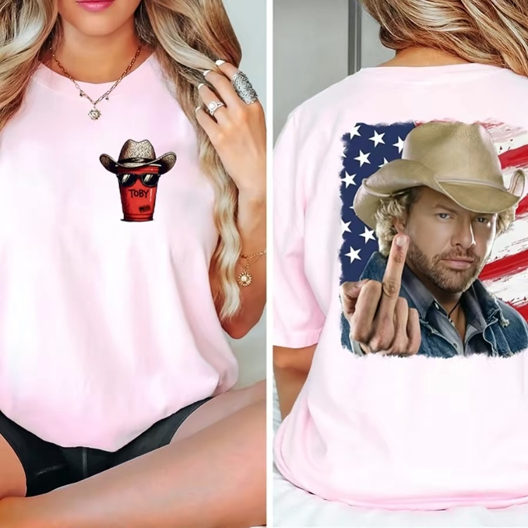 “Toby Keith Rebel” Country Music Middle - Finger Tee