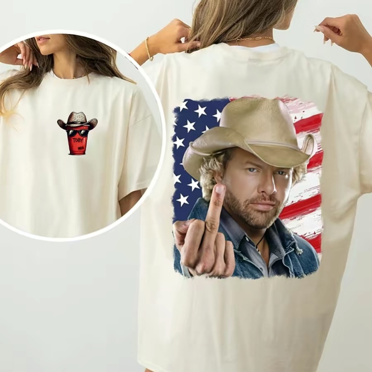 “Toby Keith Rebel” Country Music Middle - Finger Tee