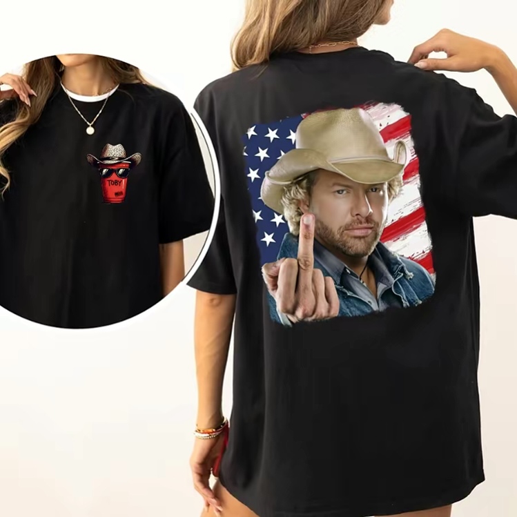 “Toby Keith Rebel” Country Music Middle - Finger Tee
