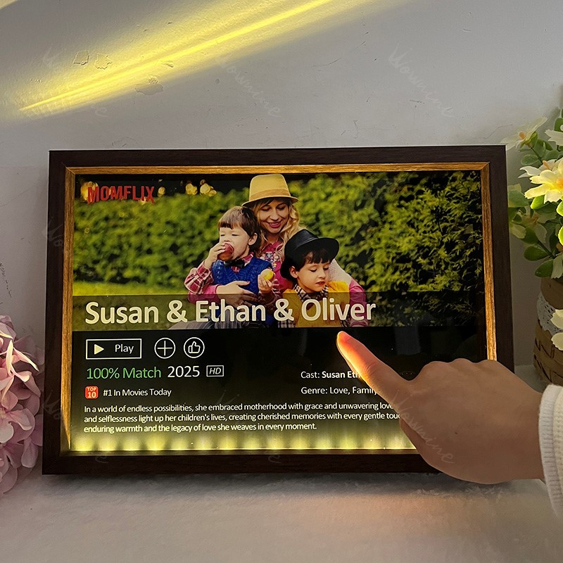 MOMFLIX Personalized Photo Light Frame For Mother's Day