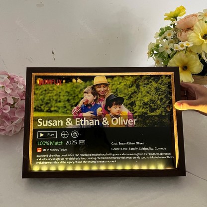 MOMFLIX Personalized Photo Light Frame For Mother's Day