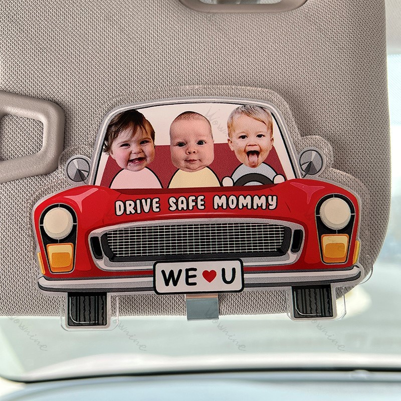 Personalized Kids Photo Visor Clip Car Ornament