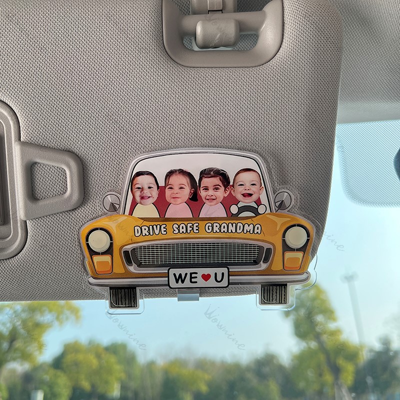 Personalized Kids Photo Visor Clip Car Ornament