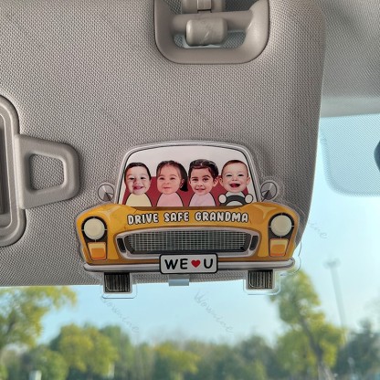 Personalized Kids Photo Visor Clip Car Ornament