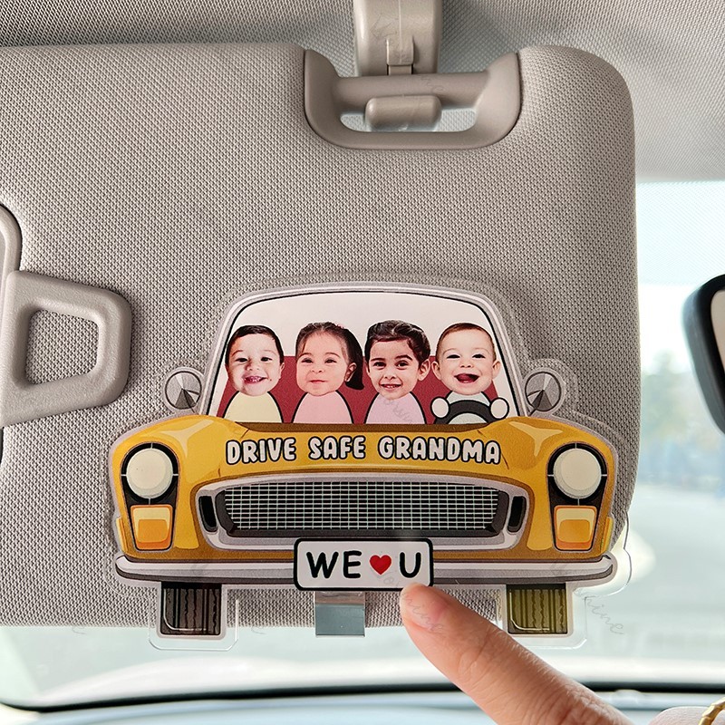 Personalized Kids Photo Visor Clip Car Ornament
