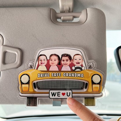 Personalized Kids Photo Visor Clip Car Ornament