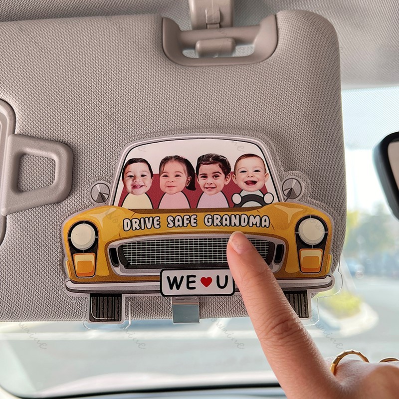Personalized Kids Photo Visor Clip Car Ornament
