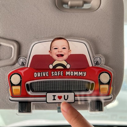 Personalized Kids Photo Visor Clip Car Ornament