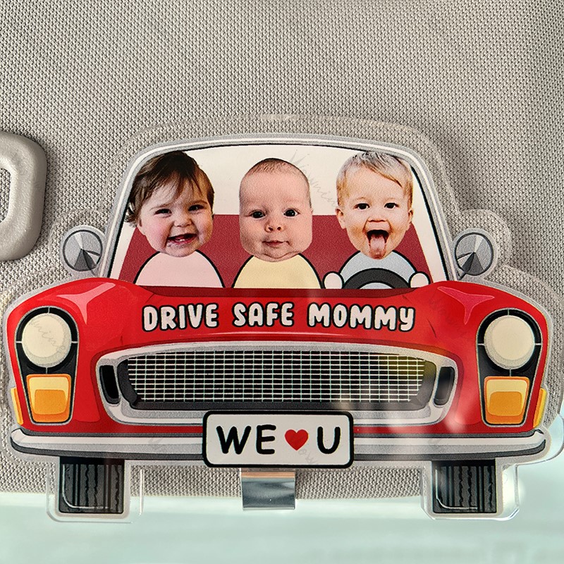 Personalized Kids Photo Visor Clip Car Ornament