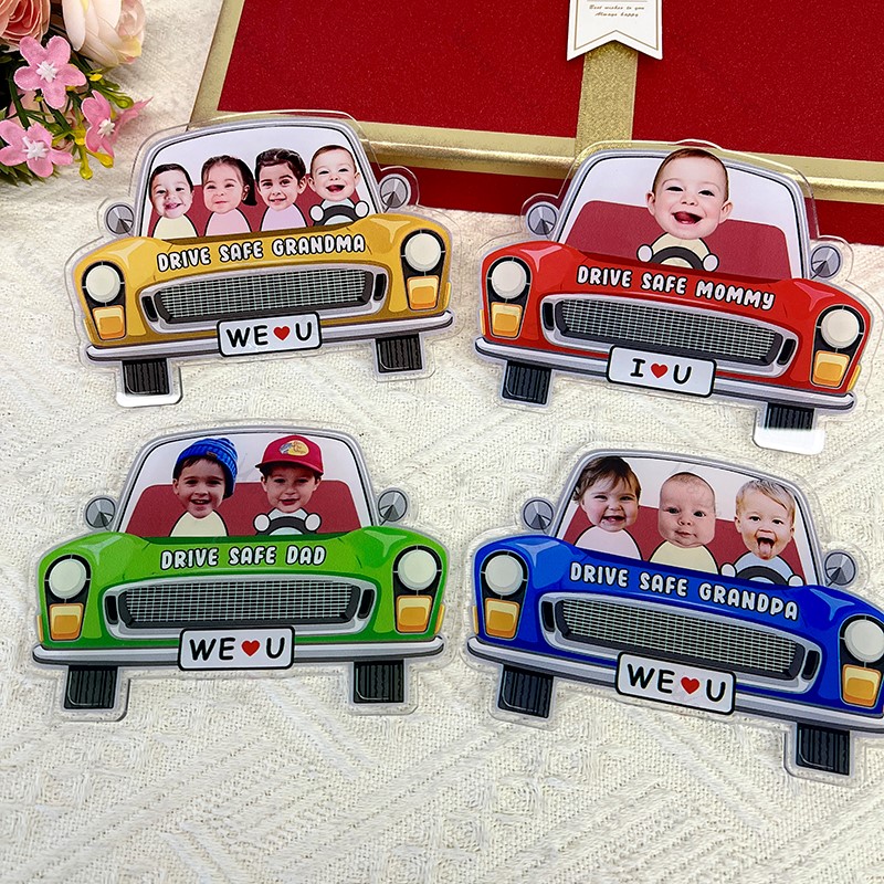 Personalized Kids Photo Visor Clip Car Ornament
