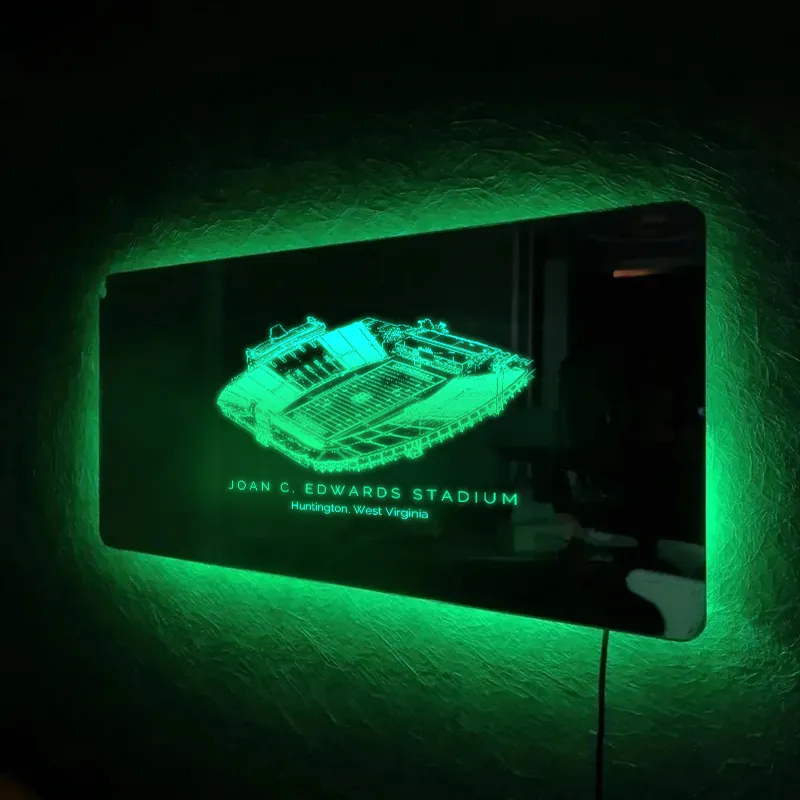 Joan C. Edwards Stadium Mirror Light-Gifts For Sports Lovers、Marshall University Thundering Herd、NCAA
