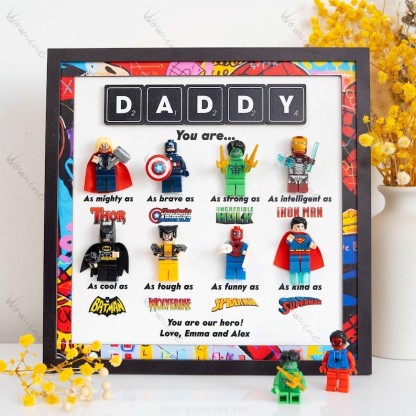 Super Hero Art - Custom Super Dad Gift Frame