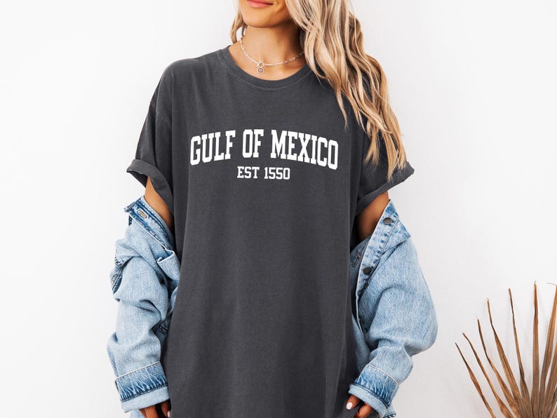 Gulf of Mexico Est 1550 T-Shirt, Subtle Anti-Trump Gulf Coast Tee