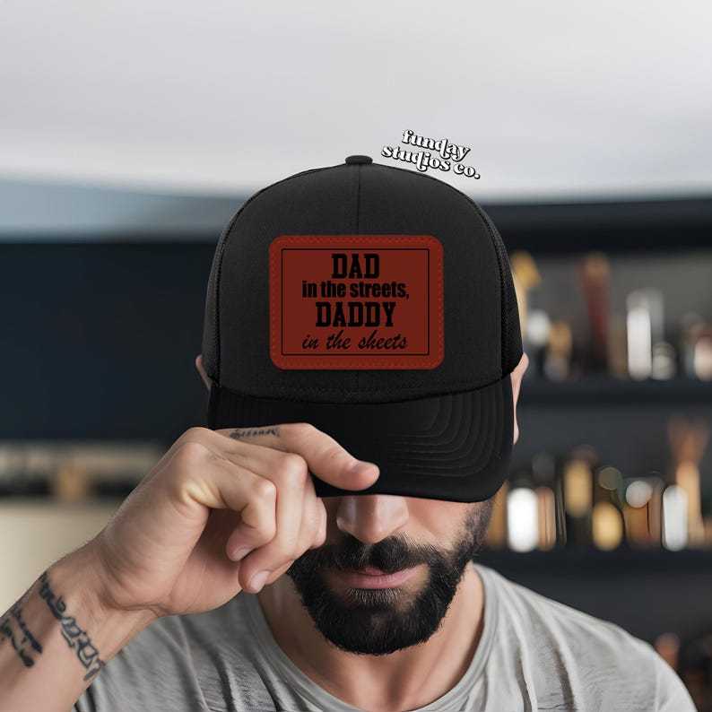 Funny Leather Patch Dad Hat, Dad Life Trucker Hat, Fathers Day Gift