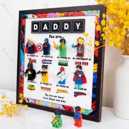 Super Hero Art - Custom Super Dad Gift Frame