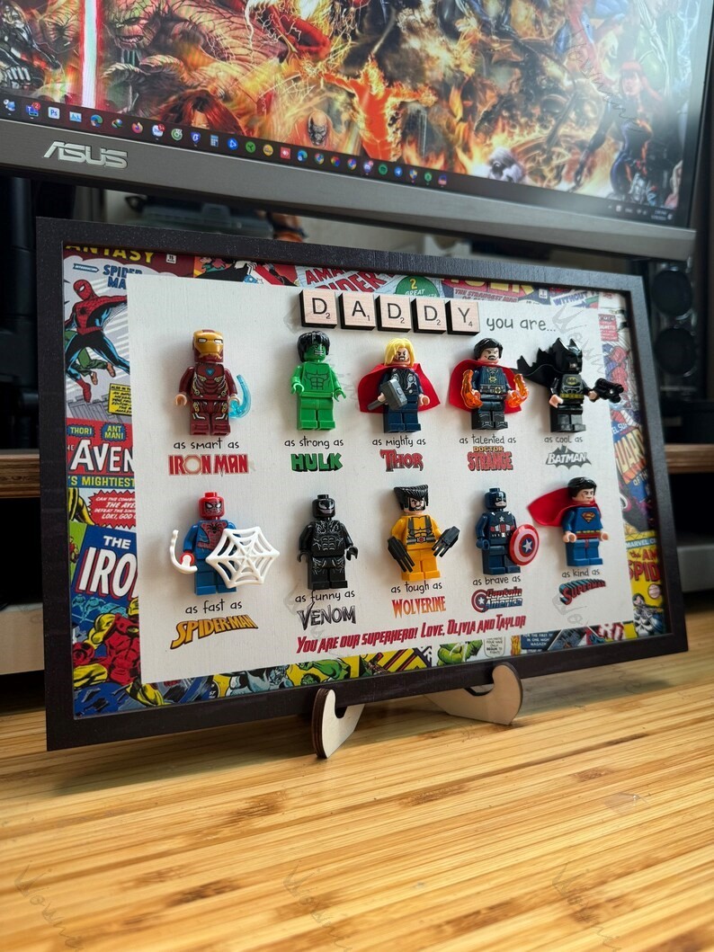 Super Hero Signs - Custom Super Father Gift Frame