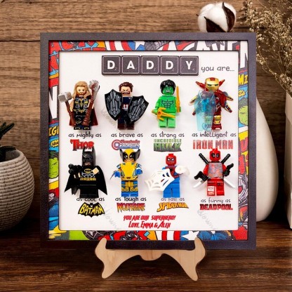 Super Hero Art - Custom Super Dad Gift Frame