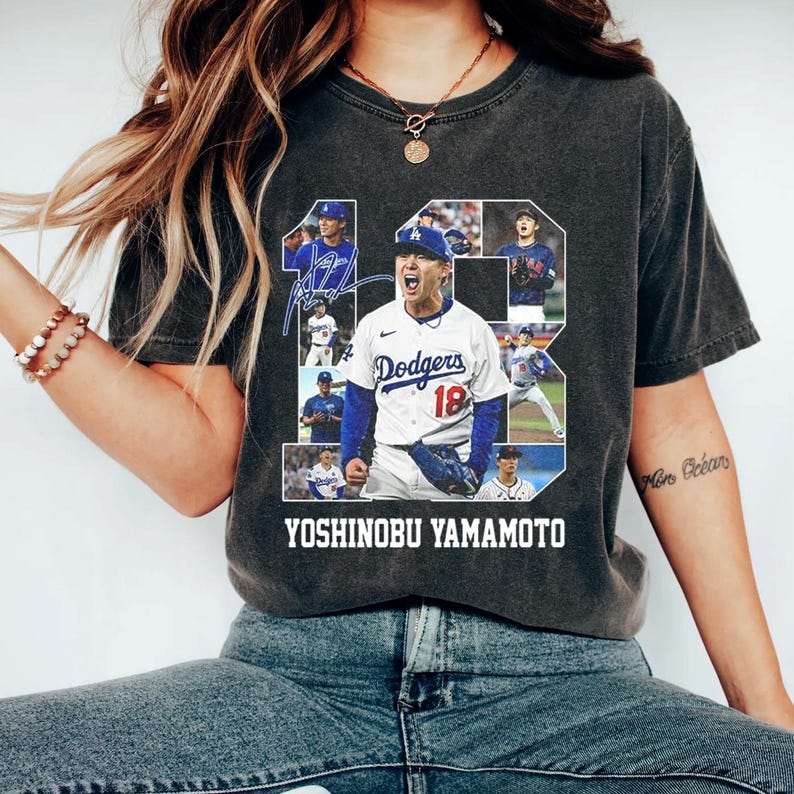 Yoshinobu Yamamoto “18” Baseball Tribute Apparel - Oversized Tee & Sweatshirt Collection