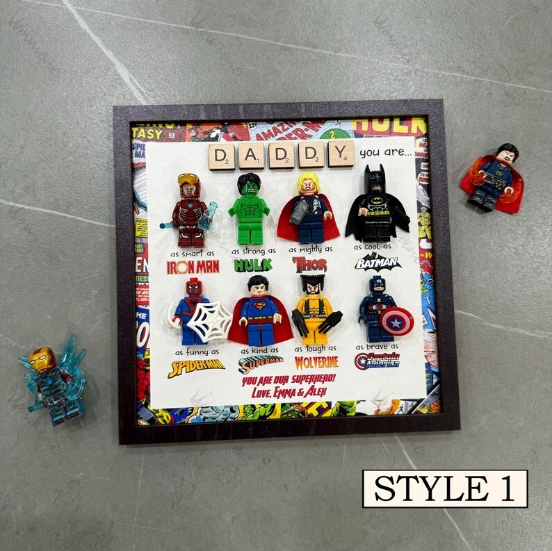 Super Hero Signs - Custom Super Father Gift Frame