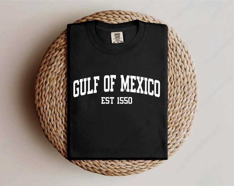 Gulf of Mexico Est 1550 T-Shirt, Subtle Anti-Trump Gulf Coast Tee