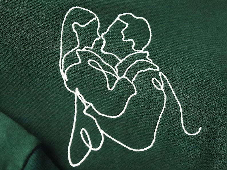 CUSTOM LINE DRAWING HOODIE💕CREWNECK