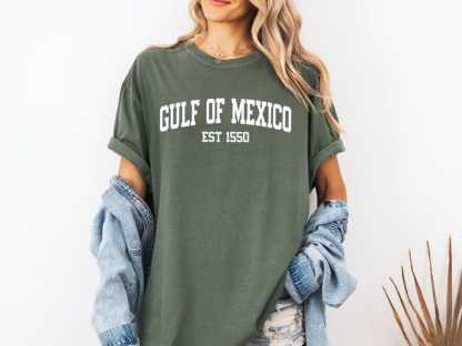 Gulf of Mexico Est 1550 T-Shirt, Subtle Anti-Trump Gulf Coast Tee
