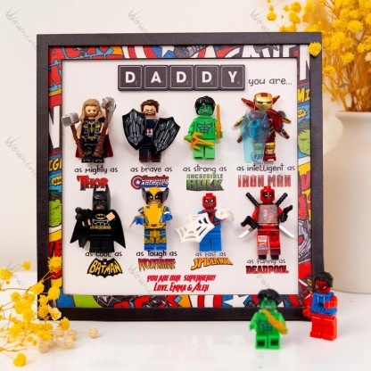 Super Hero Art - Custom Super Dad Gift Frame