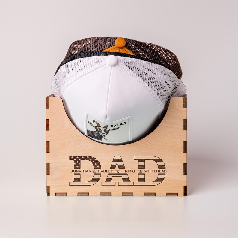 DIY Wooden Hat Holder, Custom Cap Holder With Family Names