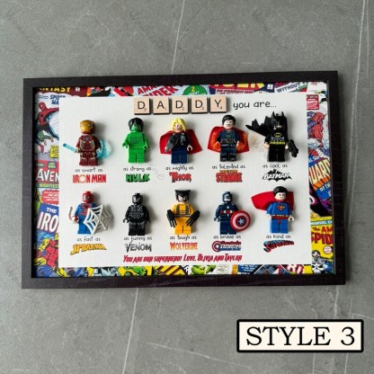 Super Hero Signs - Custom Super Father Gift Frame