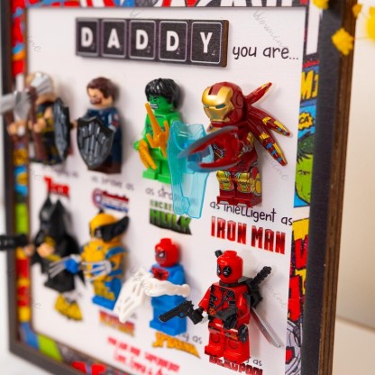 Super Hero Art - Custom Super Dad Gift Frame