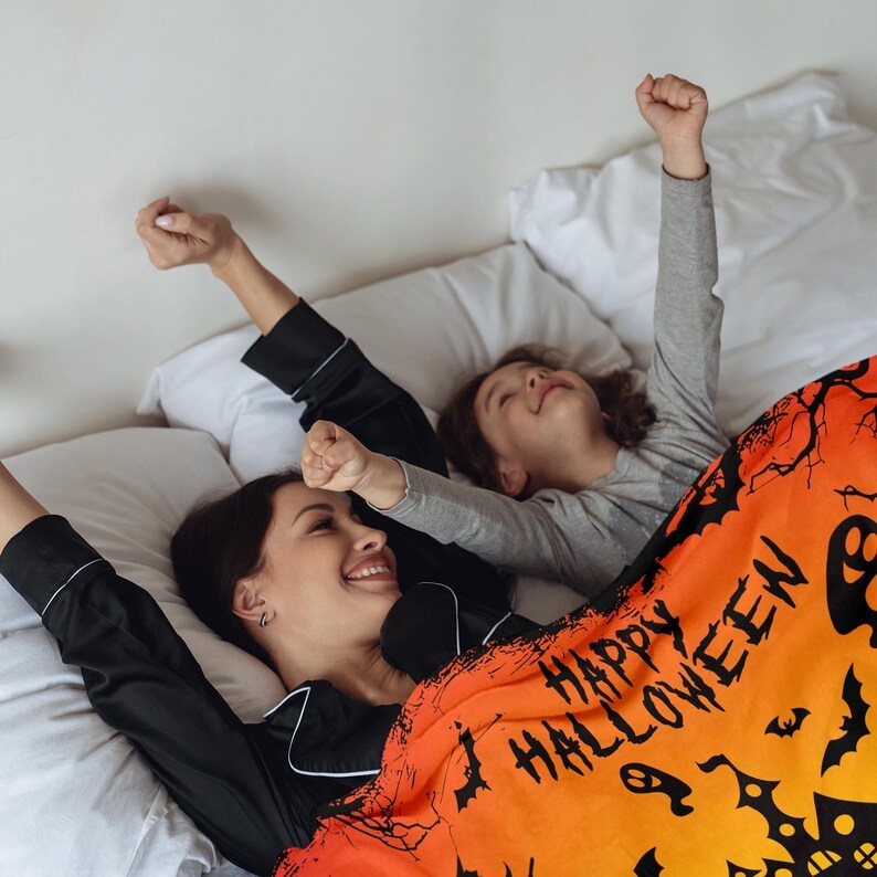 “Custom Halloween Name” Spooky Personalized Blanket