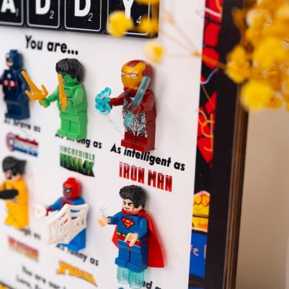 Super Hero Art - Custom Super Dad Gift Frame
