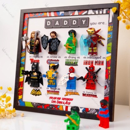 Super Hero Art - Custom Super Dad Gift Frame