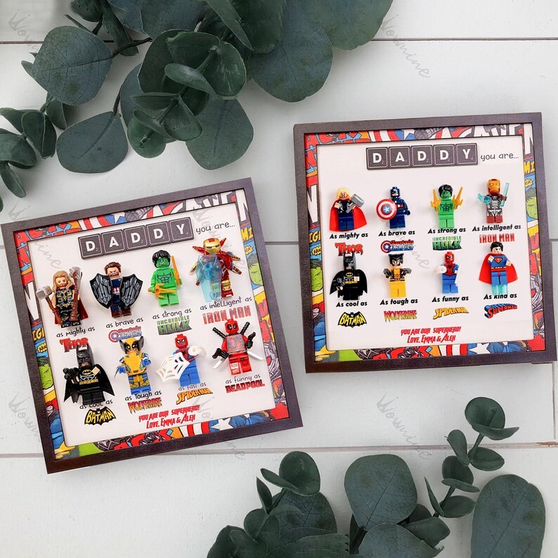 Super Hero Art - Custom Super Dad Gift Frame