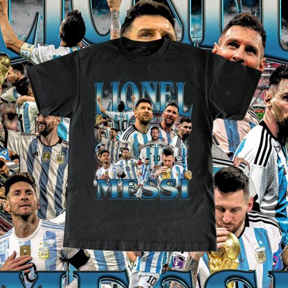 Vintage Argentinian No. 10 Soccer Legend Graphic T-Shirt