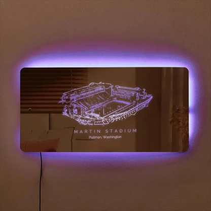 Martin Stadium Washington Mirror Light-Gifts For Sports Lovers、Washington State Cougars、NCAA