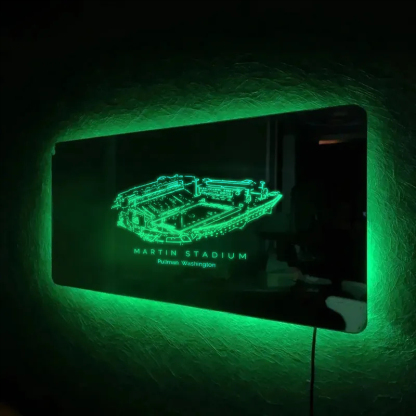 Martin Stadium Washington Mirror Light-Gifts For Sports Lovers、Washington State Cougars、NCAA