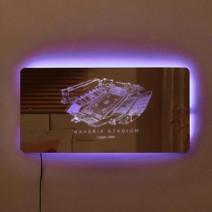 Maverik Stadium Mirror Light-Gifts For Sports Lovers、Utah State Aggies、NCAA