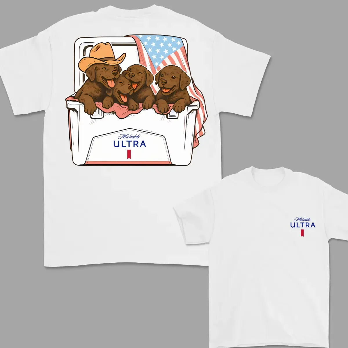 4th Of July T-Shirt Chocolate Labrador T-shirt