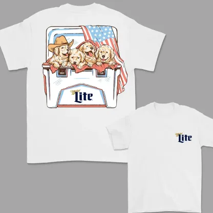 Dogs Beer Tees, 4th Of July T-Shirt