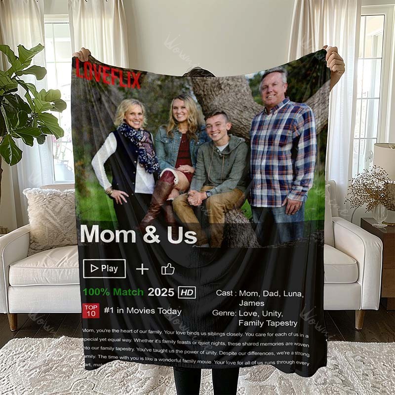 LOVEFLIX Custom Photo Blanket Besties Gift Fleece Blanket