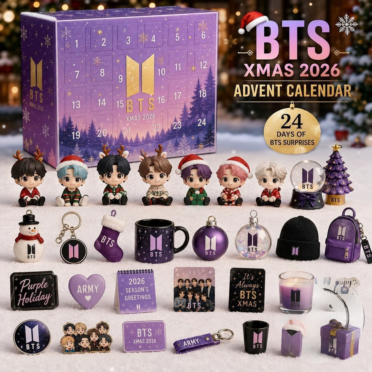 Ultimate Purple Army Advent Calendar – 24-Day Fan Box