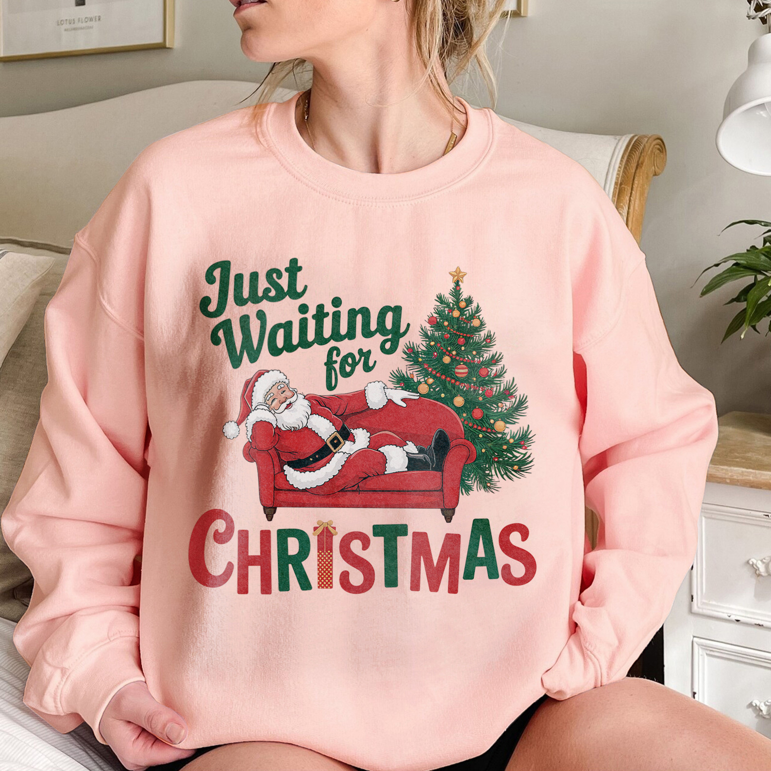 Just Waiting For Christmas Sweatshirt