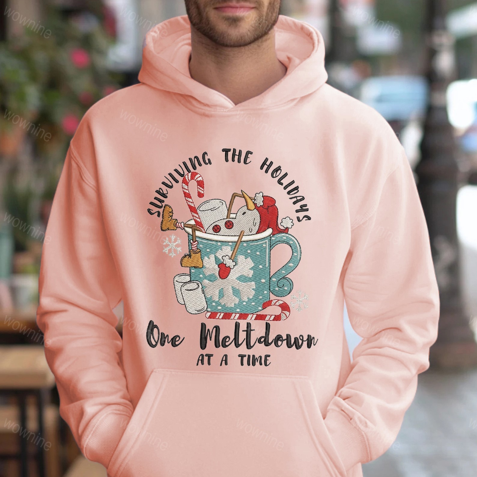 Christmas Snowmen Cup Embroidered Sweatshirt, Winter Christmas Coffee Sweatshirt, Coffee Lover Gift