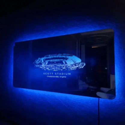 Scott Stadium(Virginia)  Mirror Light-Gifts For Sports Lovers、Virginia Cavaliers、NCAA