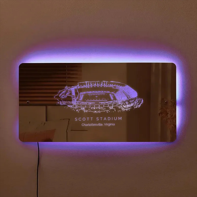 Scott Stadium(Virginia)  Mirror Light-Gifts For Sports Lovers、Virginia Cavaliers、NCAA