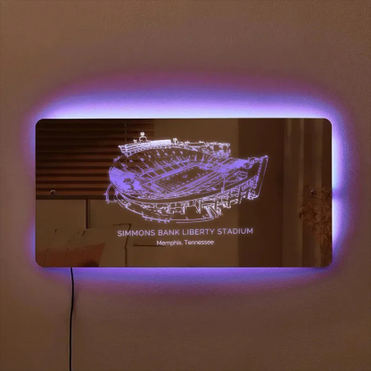 Simmons Bank Liberty Stadium Mirror Light-Gifts For Sports Lovers、Memphis Tigers 、Memphis 901 FC、Memphis Oilers、Tennessee