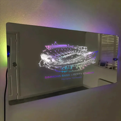 Simmons Bank Liberty Stadium Mirror Light-Gifts For Sports Lovers、Memphis Tigers 、Memphis 901 FC、Memphis Oilers、Tennessee