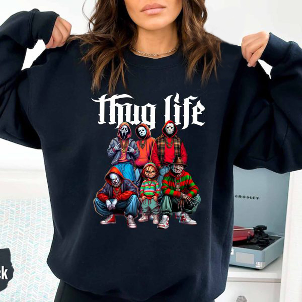 Halloween Horror Characters Thug Life Sweatshirt Hoddie