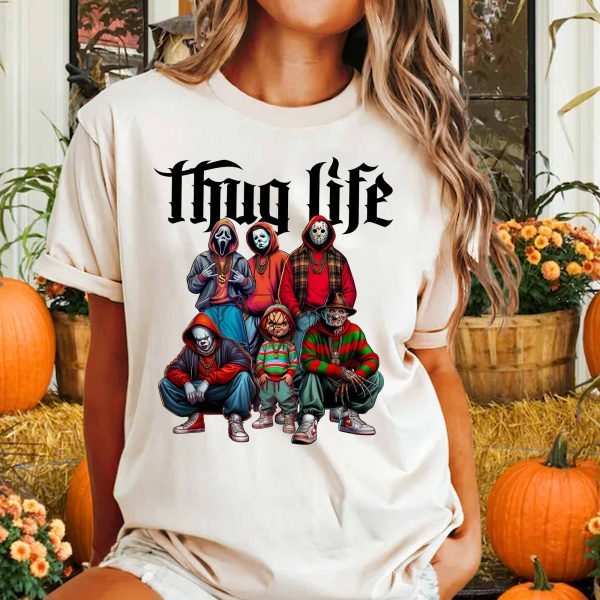 Halloween Horror Characters Thug Life Sweatshirt Hoddie